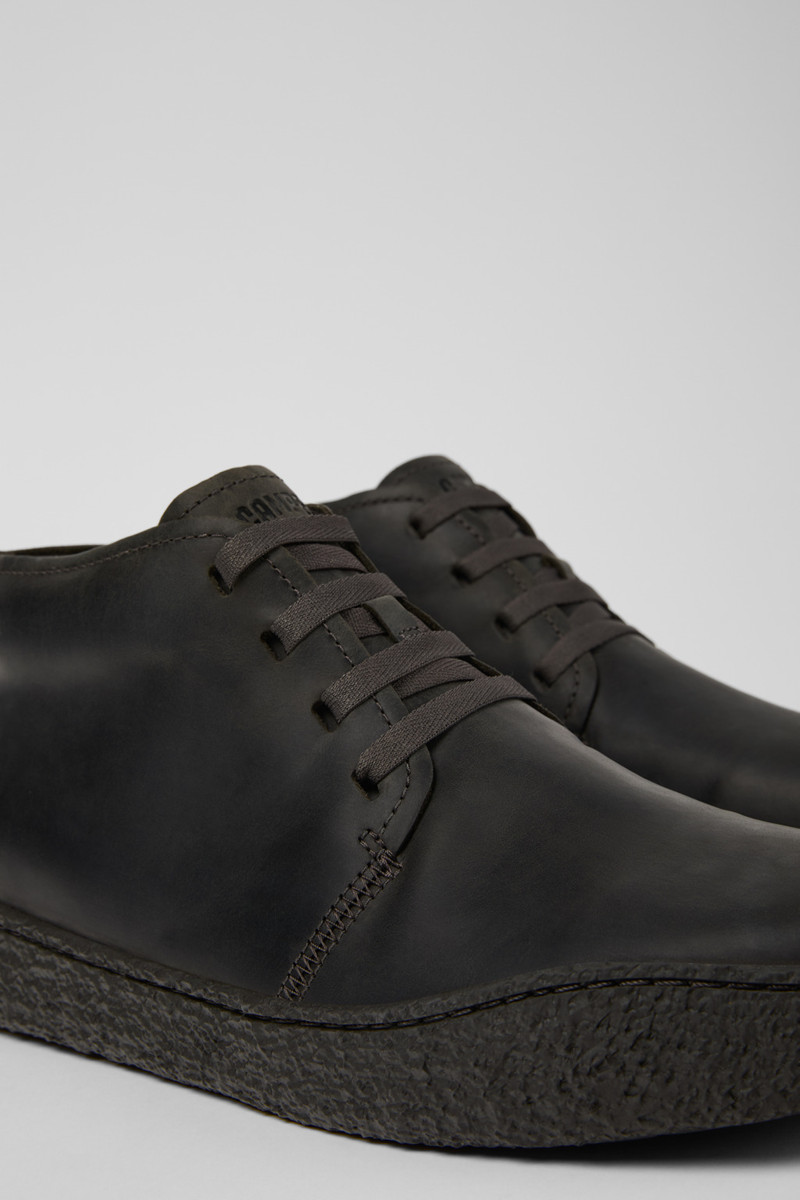 Gray Nubuck Ankle Boots for Men. 2