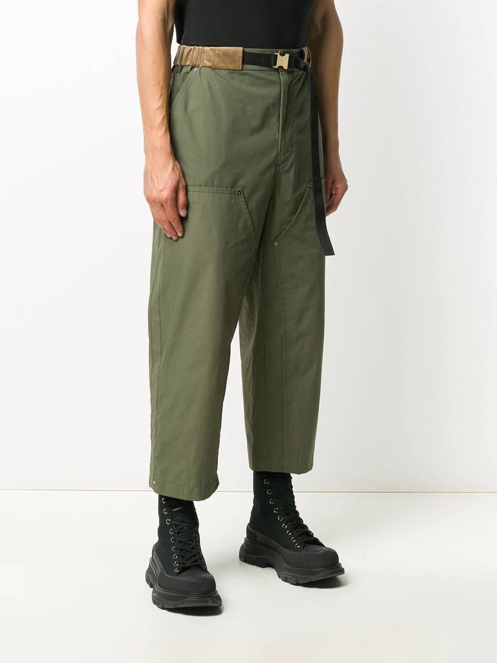 cropped utility trousers - 3