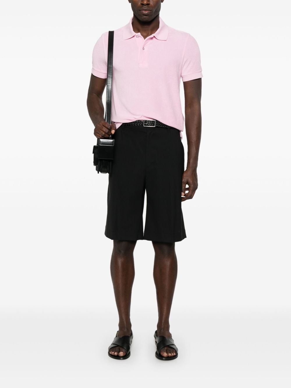 towelling polo shirt - 2