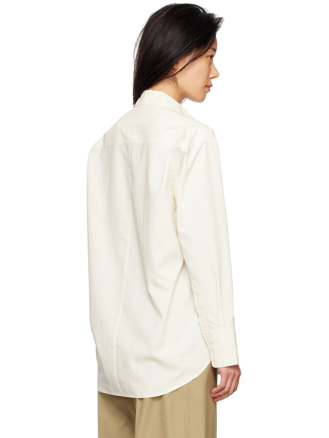 Off-White Pointed Collar Shirt - 3
