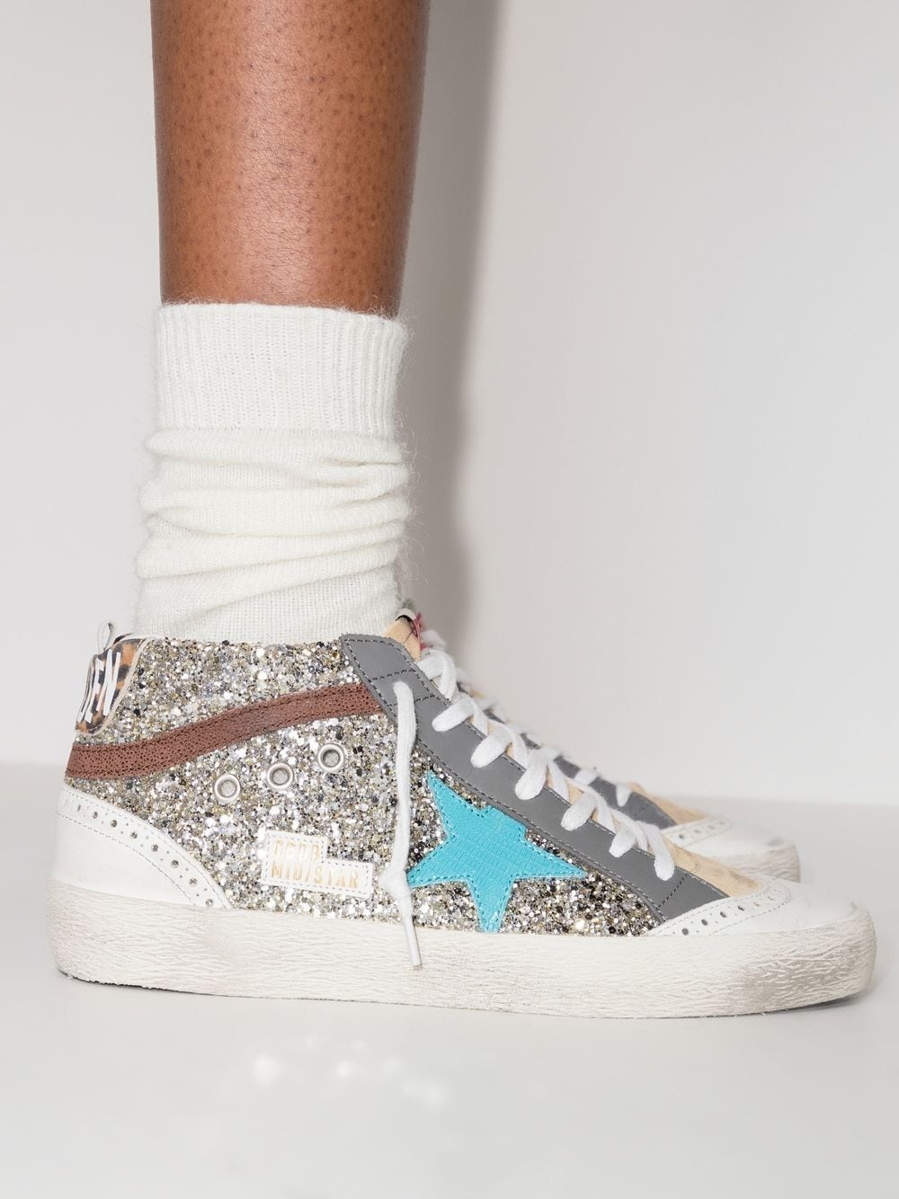 glitter-embellished Super Star trainers - 5