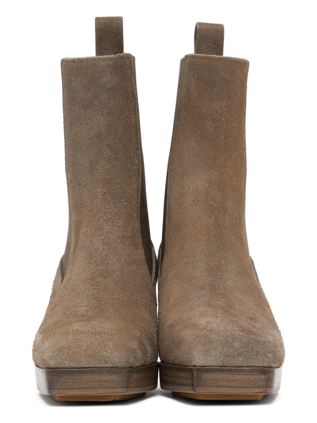 Grey Suede Heeled Sliver Boots - 2