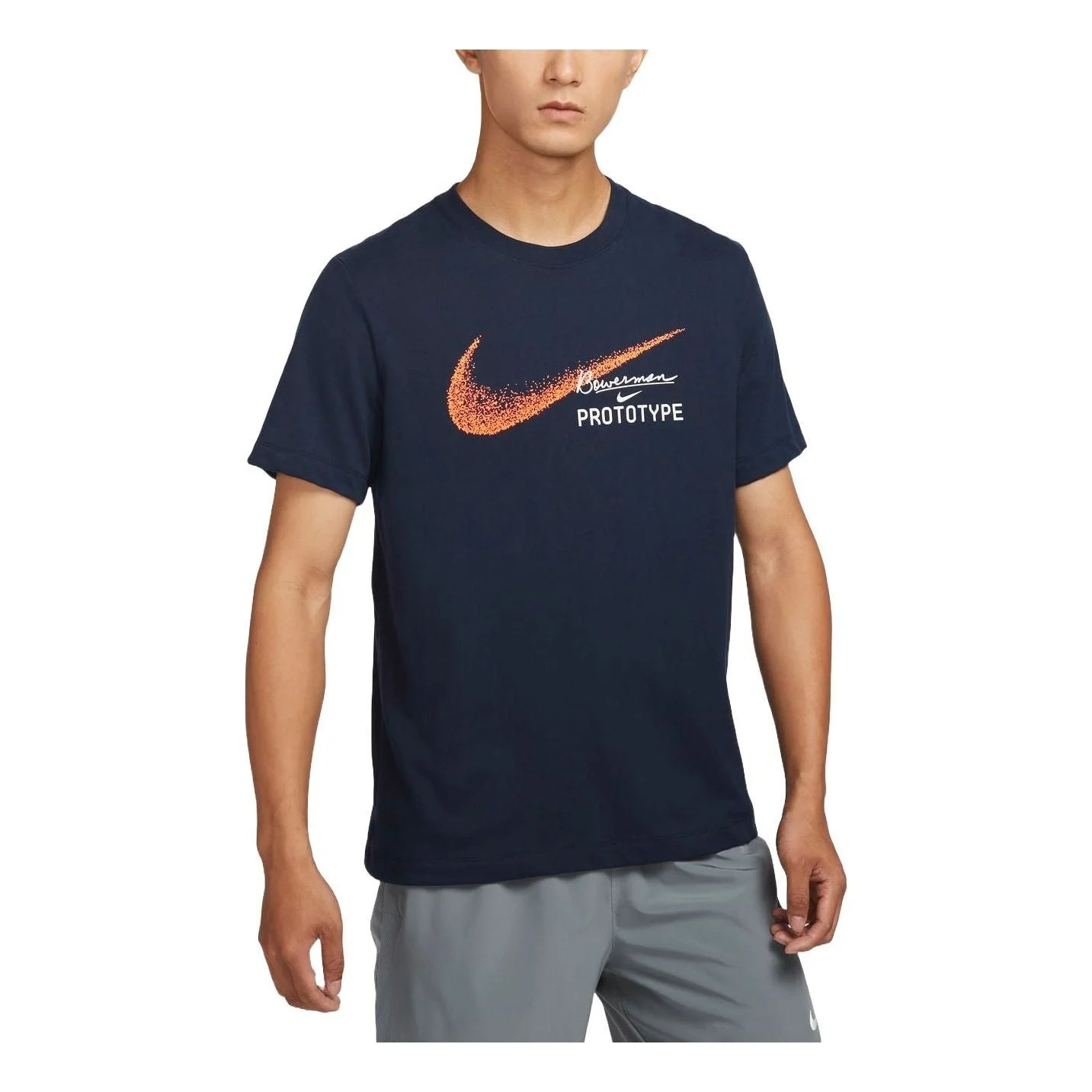 Nike Dri-FIT Running T-shirt Asia Sizing 'Obsidian' HM8292-451 - 1