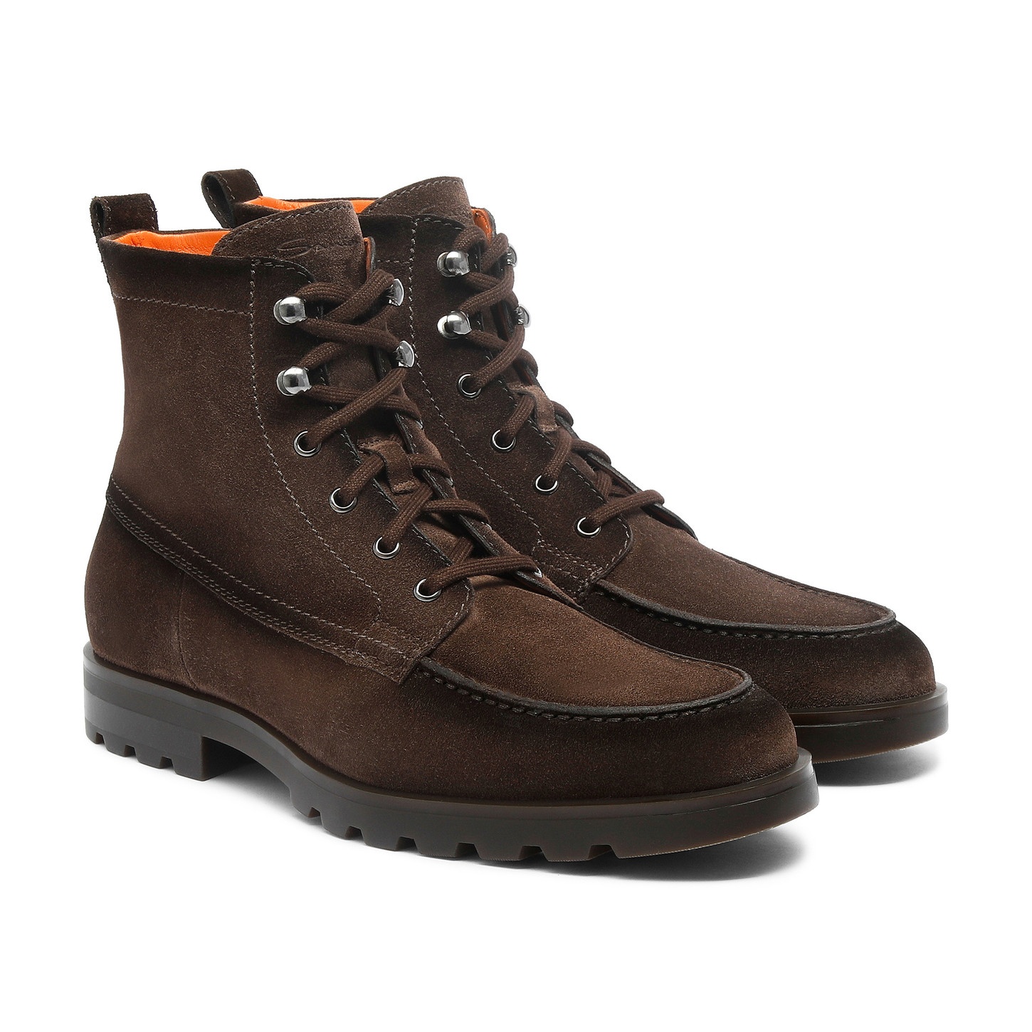 Men's dark brown suede ankle boot - 3