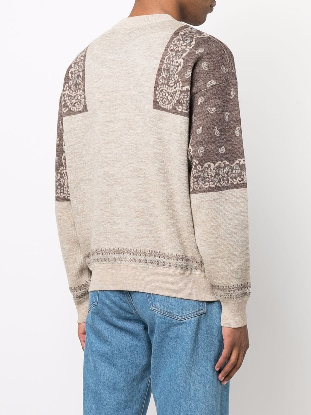 paisley crew-neck jumper - 4