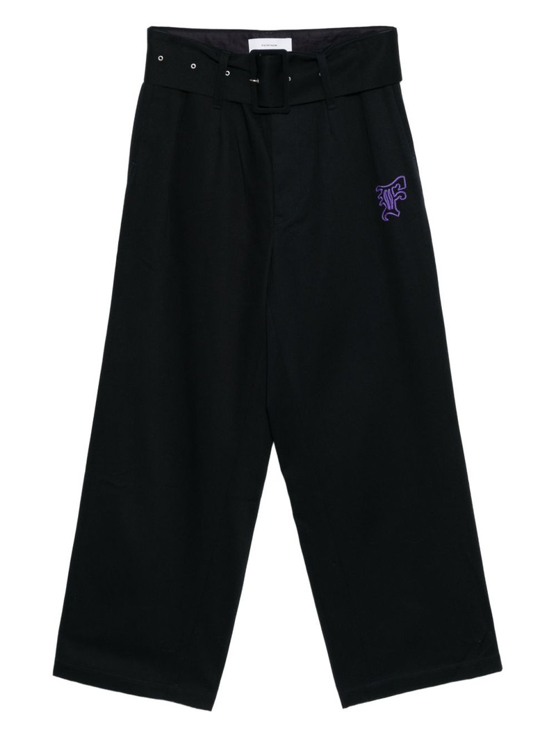 logo-embroidered trousers 1