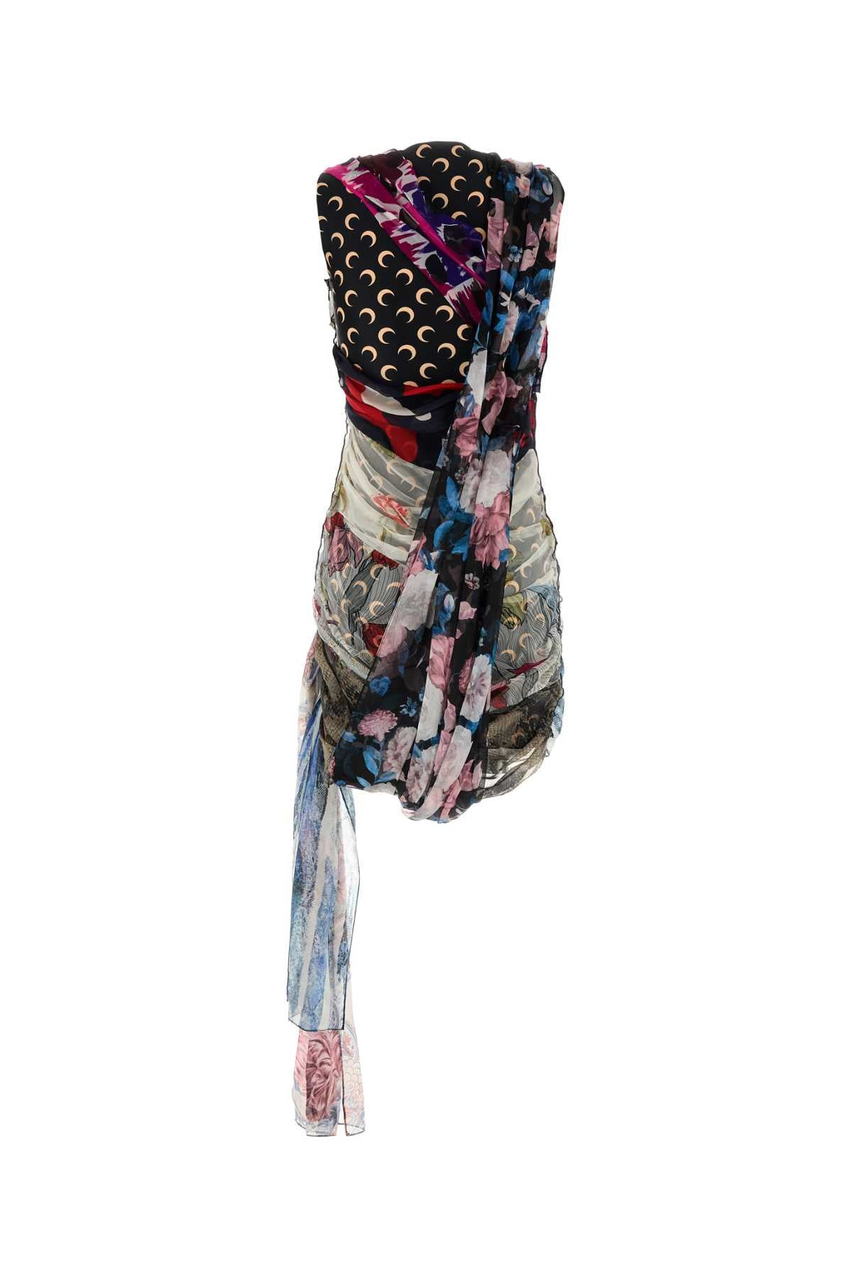 Marine Serre Women Printed Stretch Nylon Mini Dress - 2