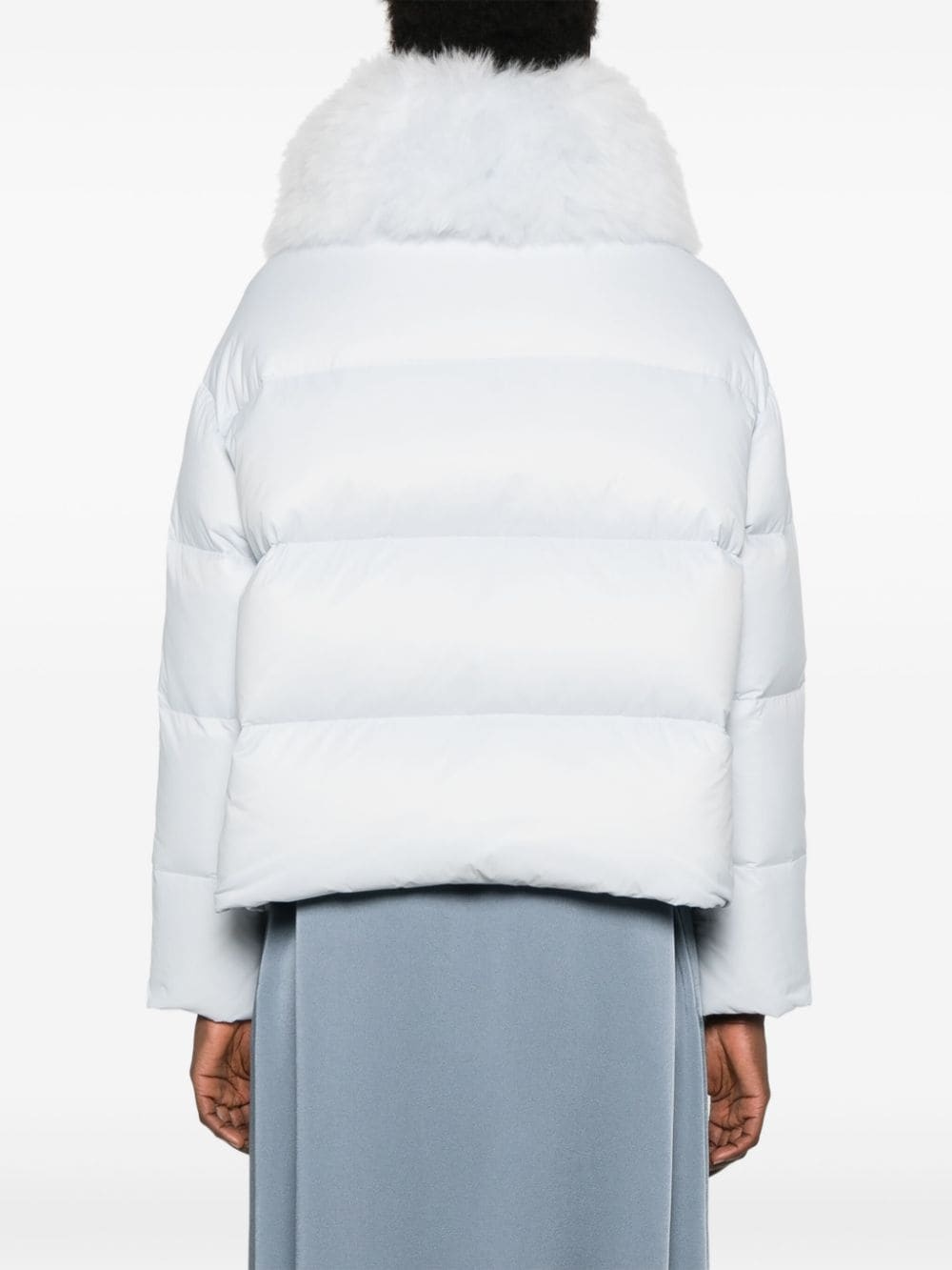 faux-fur detail puffer jacket - 4