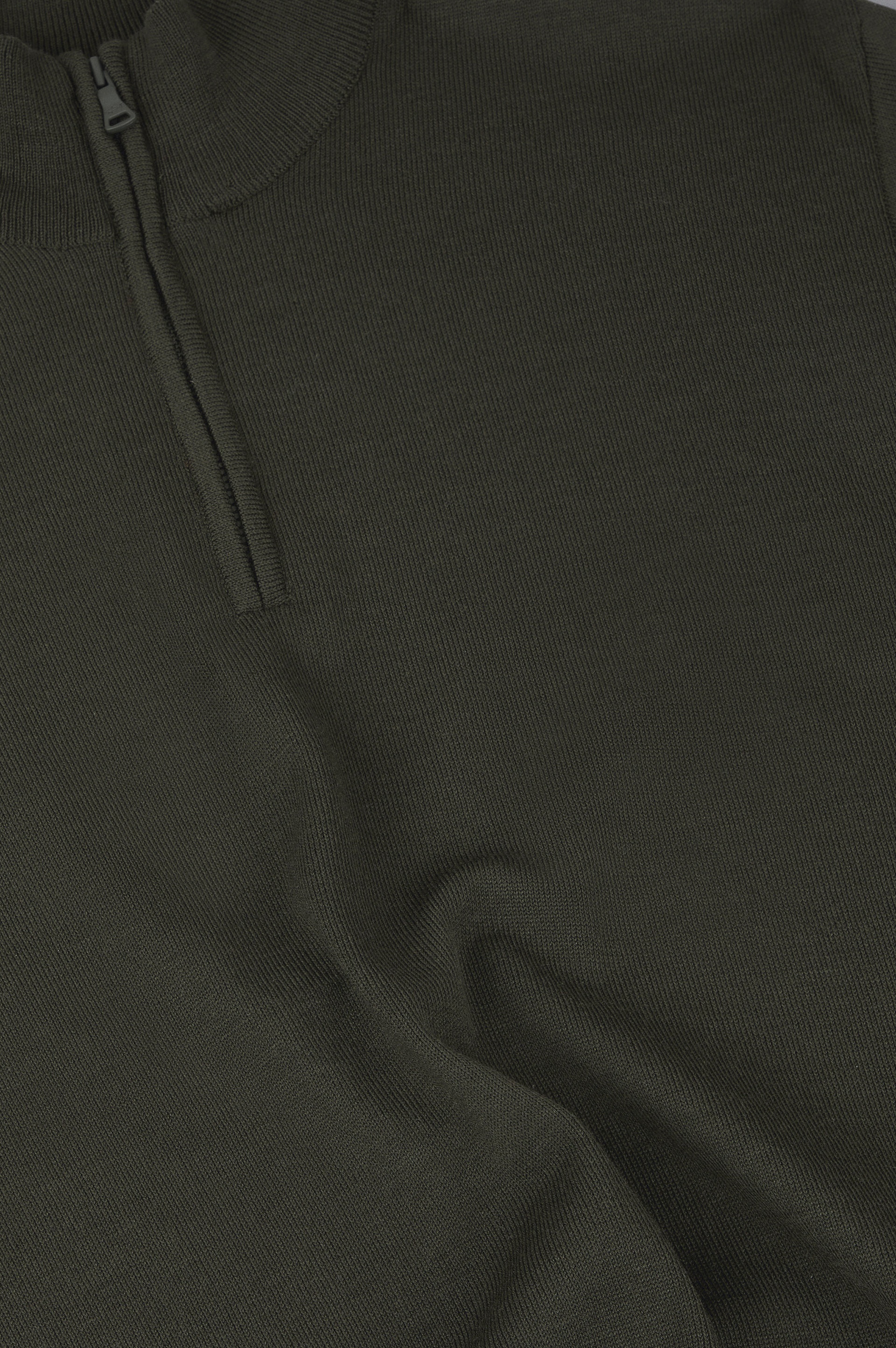 MERINO WOOL HALF ZIP SWEATER WITH ICONIC BADGE - 5