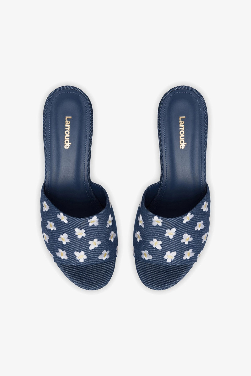 Miso Platform Sandal In Blue Denim 3