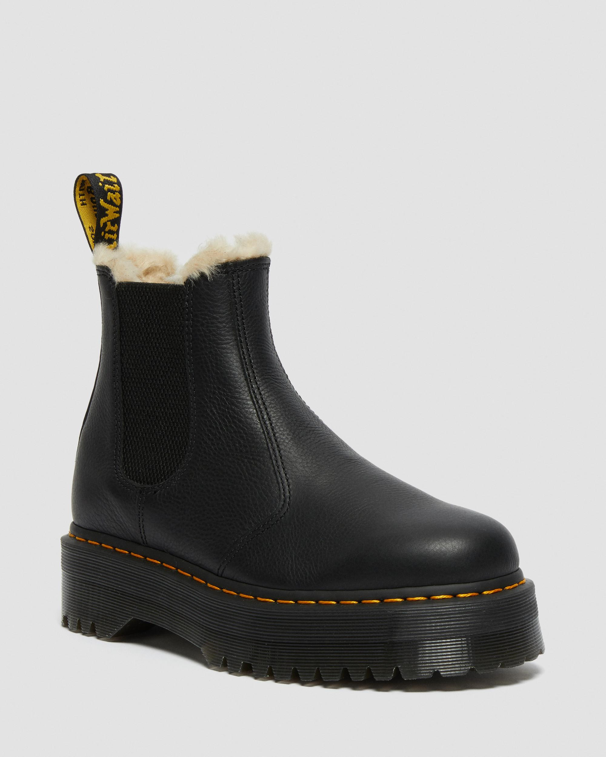 2976 Faux Fur Lined Platform Chelsea Boots - 5