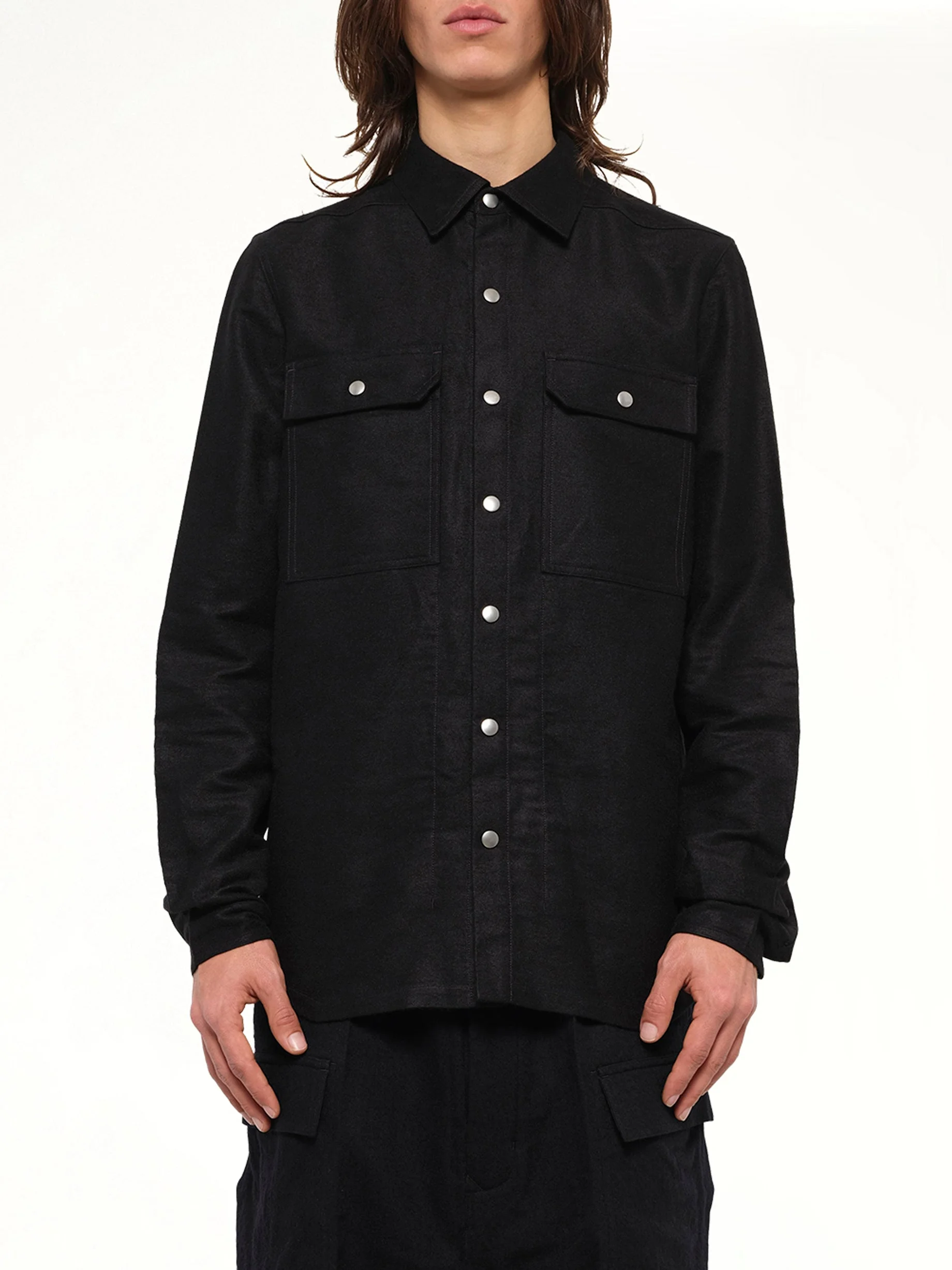 Moleskin Outershirt in Black - 1