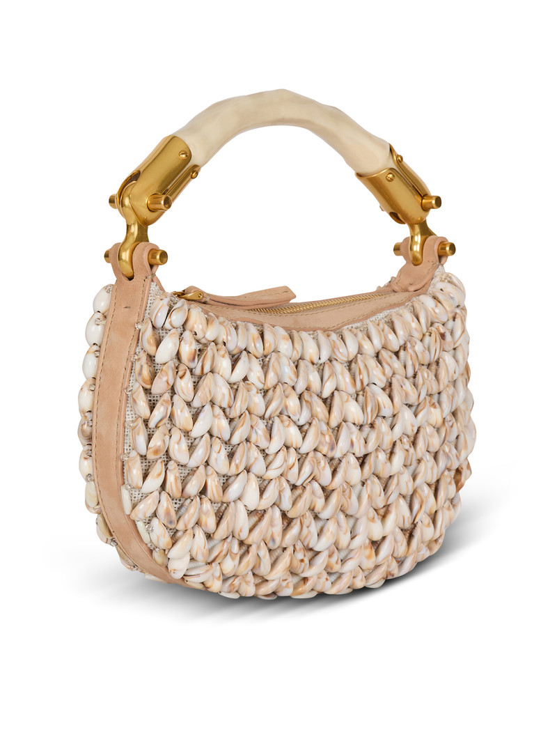 Ebene Mini bag in suede and shells 3