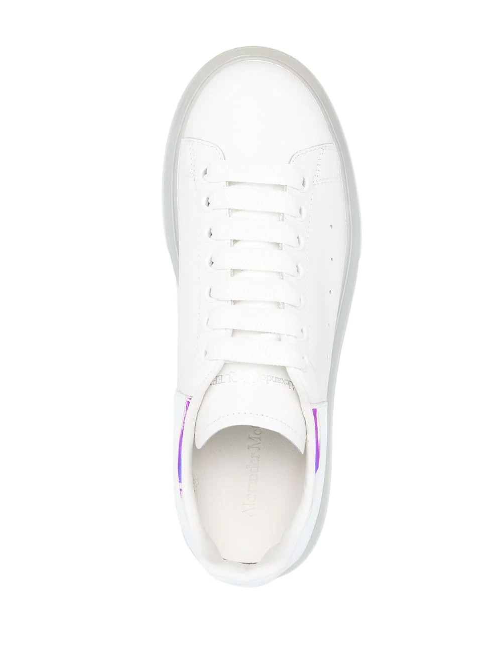 Oversize iridescent leather sneakers - 4