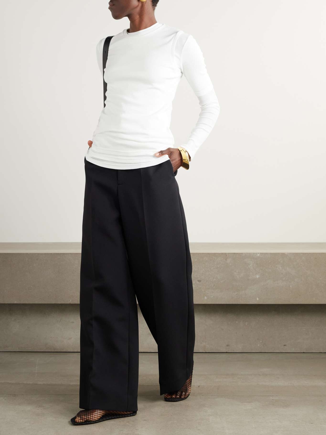 Set of three cotton-jersey tops White - 2