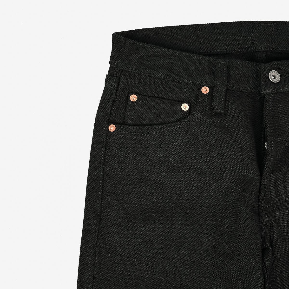 IH-777S-SB 21oz Selvedge Denim Slim Tapered Cut Jeans - Superblack Non-Fade - 11