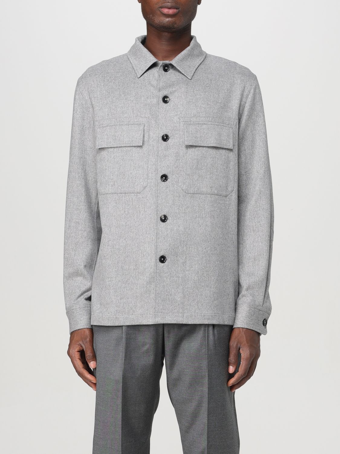 Zegna Shirt Men Grey Men - 1