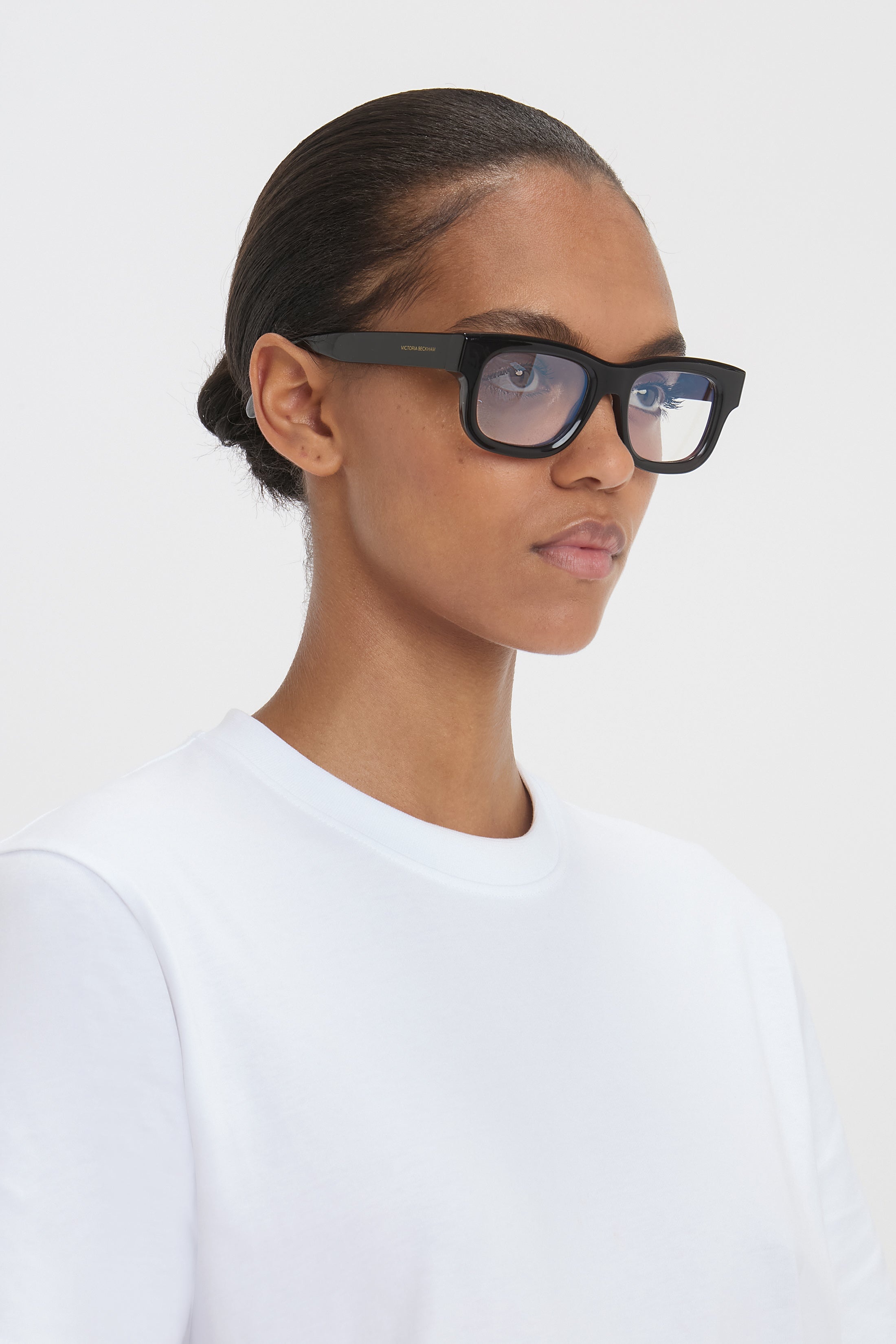 Square Frame Opticals In Black - 5