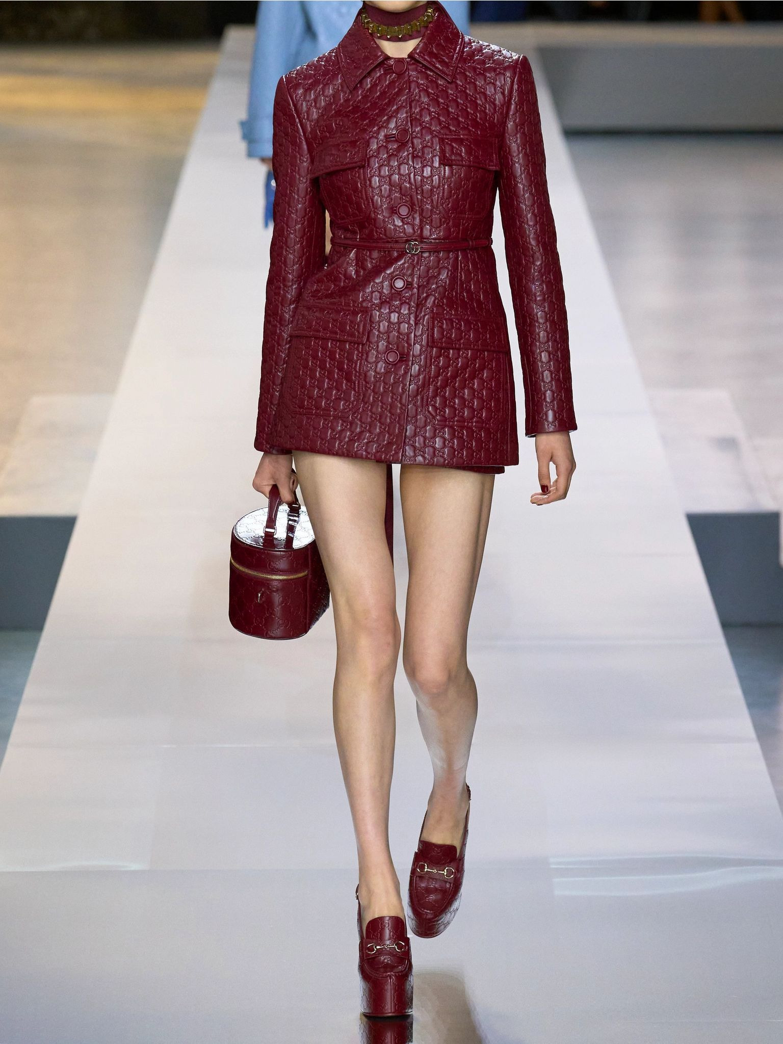 GUCCI ポインテッドトゥミュール ベージュ・レッド Women's slingback pump with Horsebit in bordeaux GG velvet