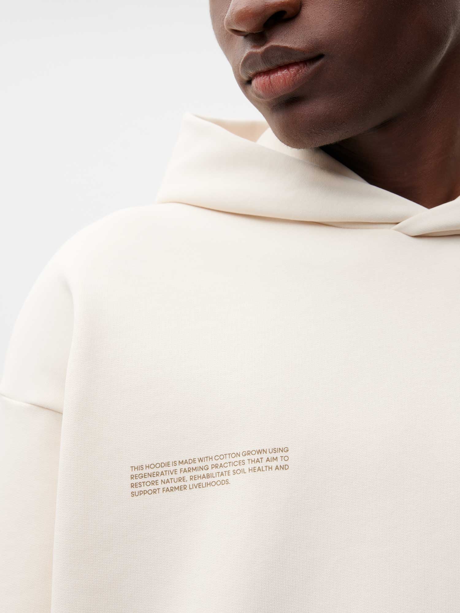 Mens In Conversion Cotton Hoodie - Cotton White - 3