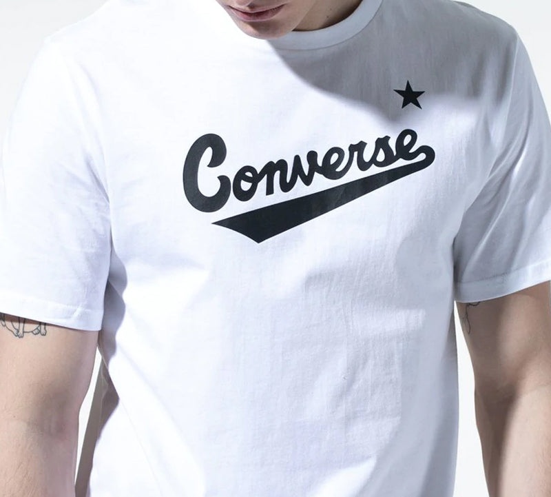 Men's Converse Classic Alphabet Pattern Short Sleeve White 10018235-102 - 4