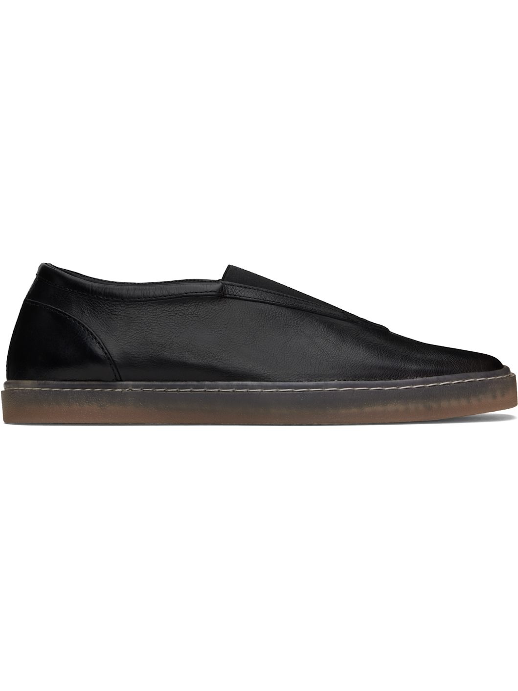 Black Elastic Linoleum Sneakers - 1