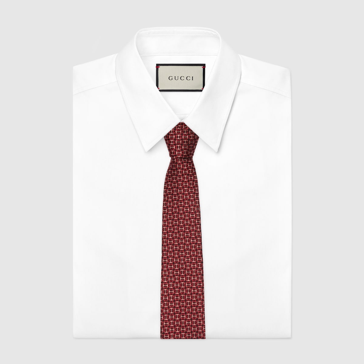 Horsebit silk jacquard tie - 2