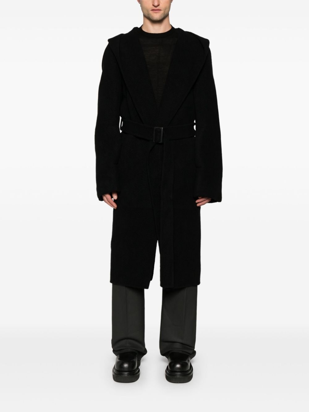 Slim Hoodie cashmere coat - 2