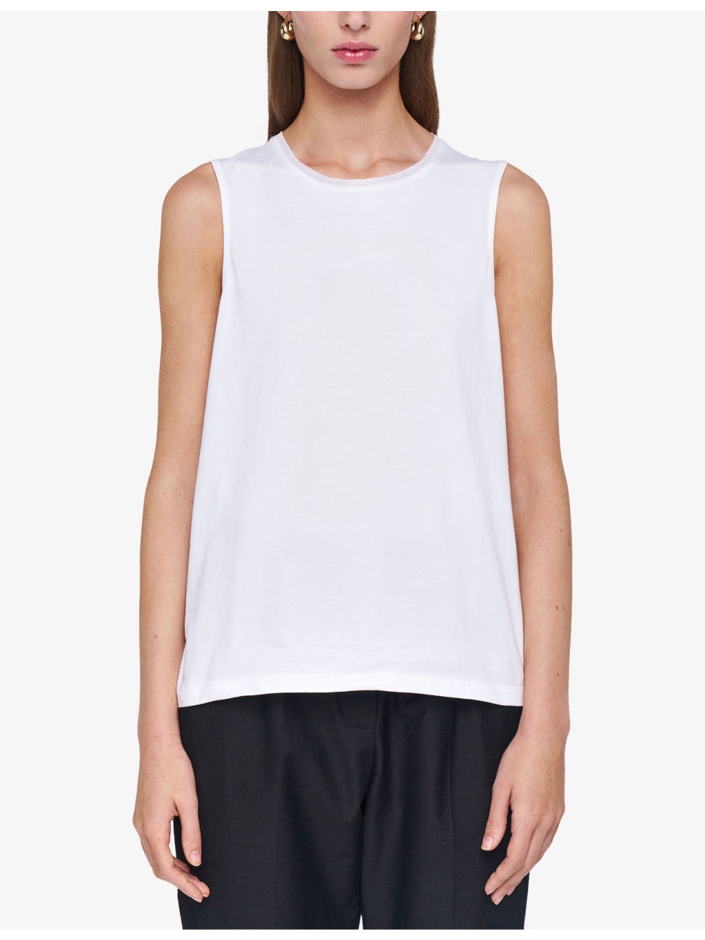 Round-Neck Cotton and Silk-Blend Tank Top - 3