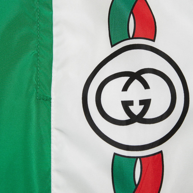 Waterproof nylon shorts with Interlocking G print 4