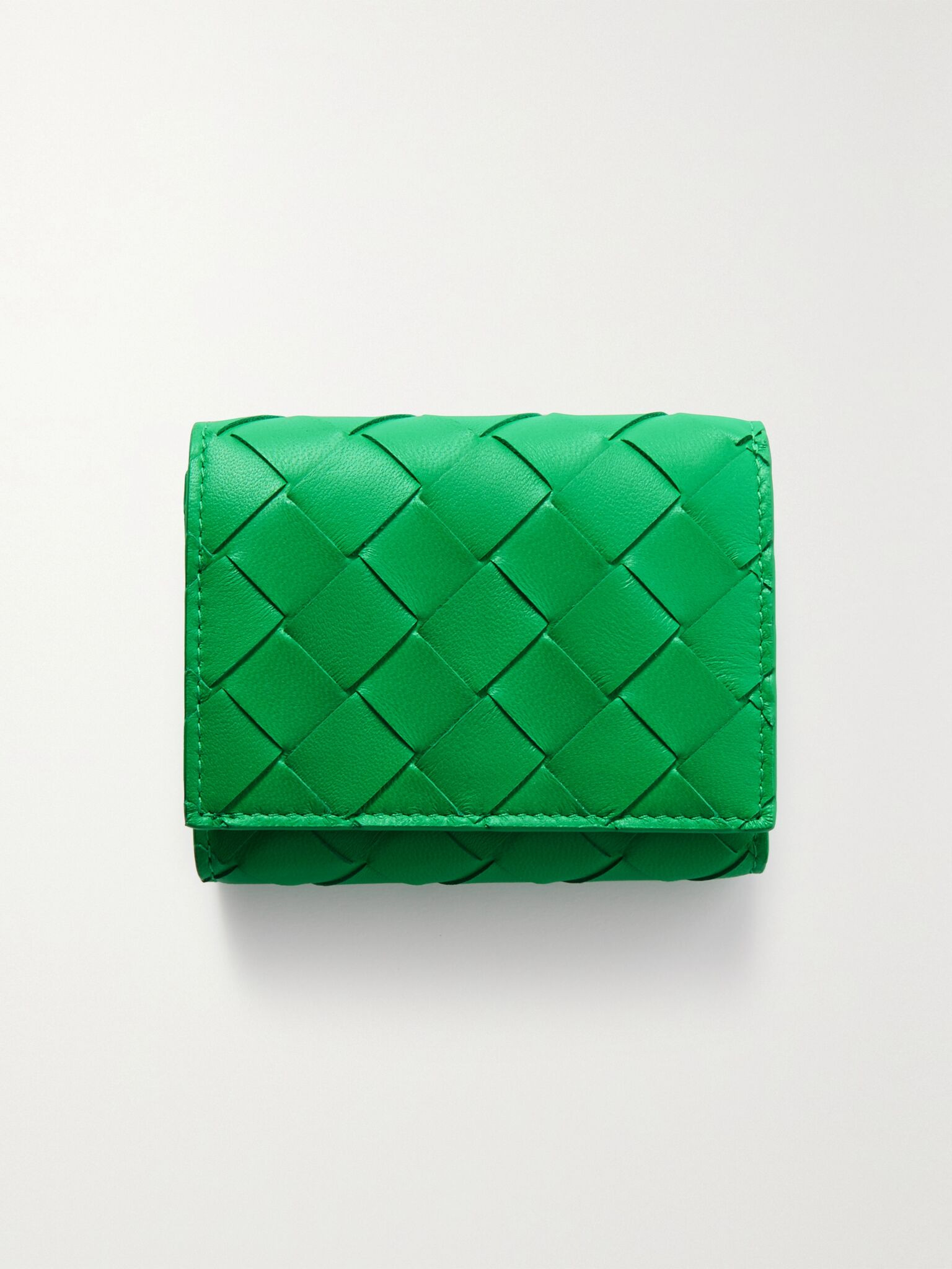 Intrecciato leather wallet Green - 1