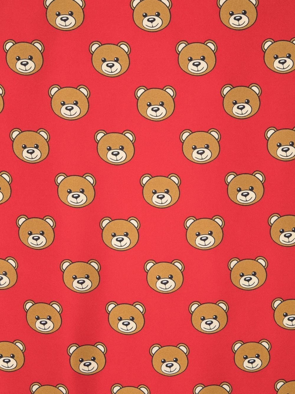Teddy Bear-print silk foulard - 2