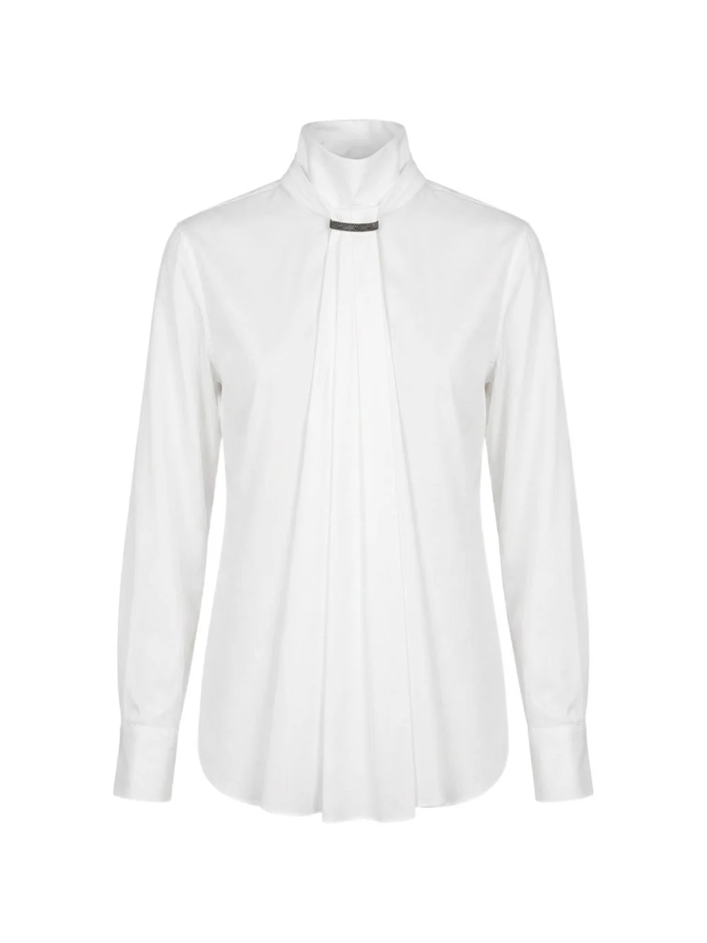 Monili-embellished pleated blouse - 1