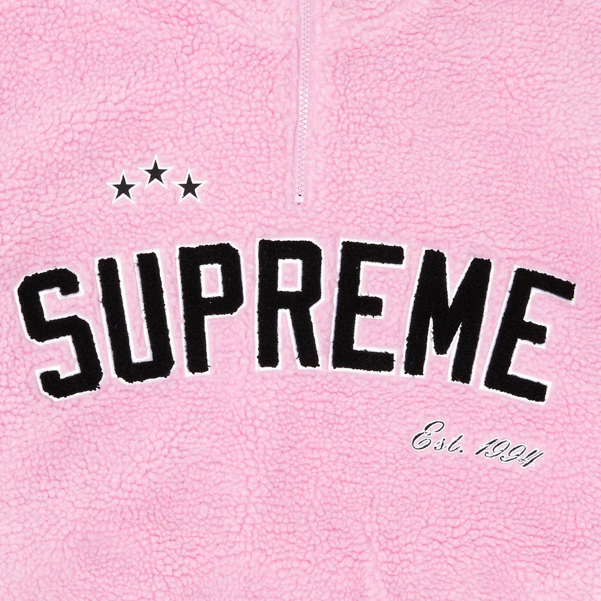 Supreme Supreme Arc Half Zip Fleece Pullover 'Pink' | REVERSIBLE