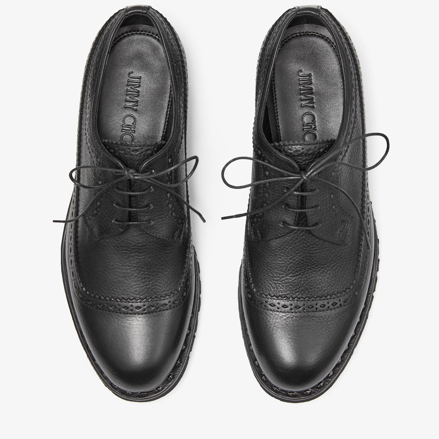 Diamond Derby
Black and Gunmetal Calf Leather Lace-Up Shoes - 4