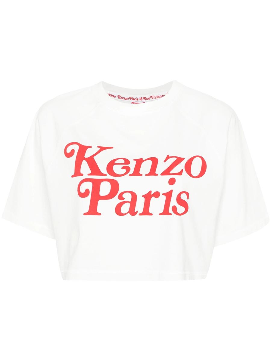 KENZO CROPPED T-SHIRT WITH PRINT - 1