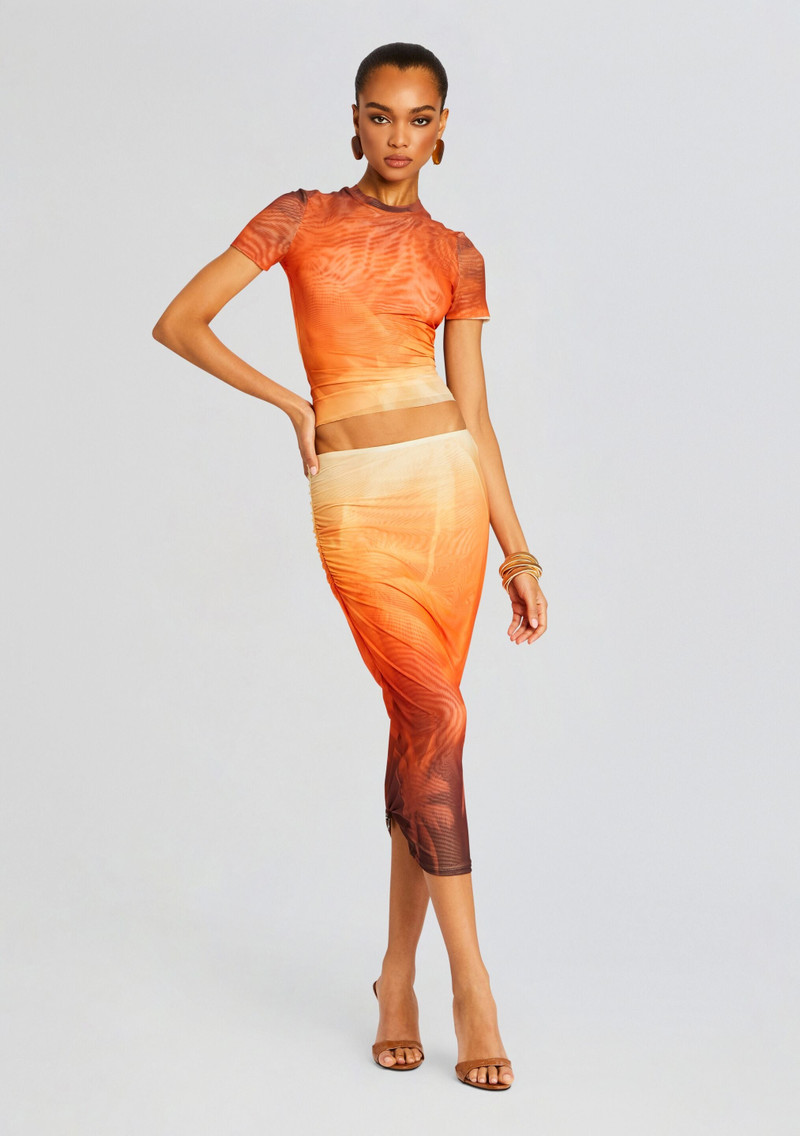 RETROFÊTE NIA MESH MIDI SKIRT outlook