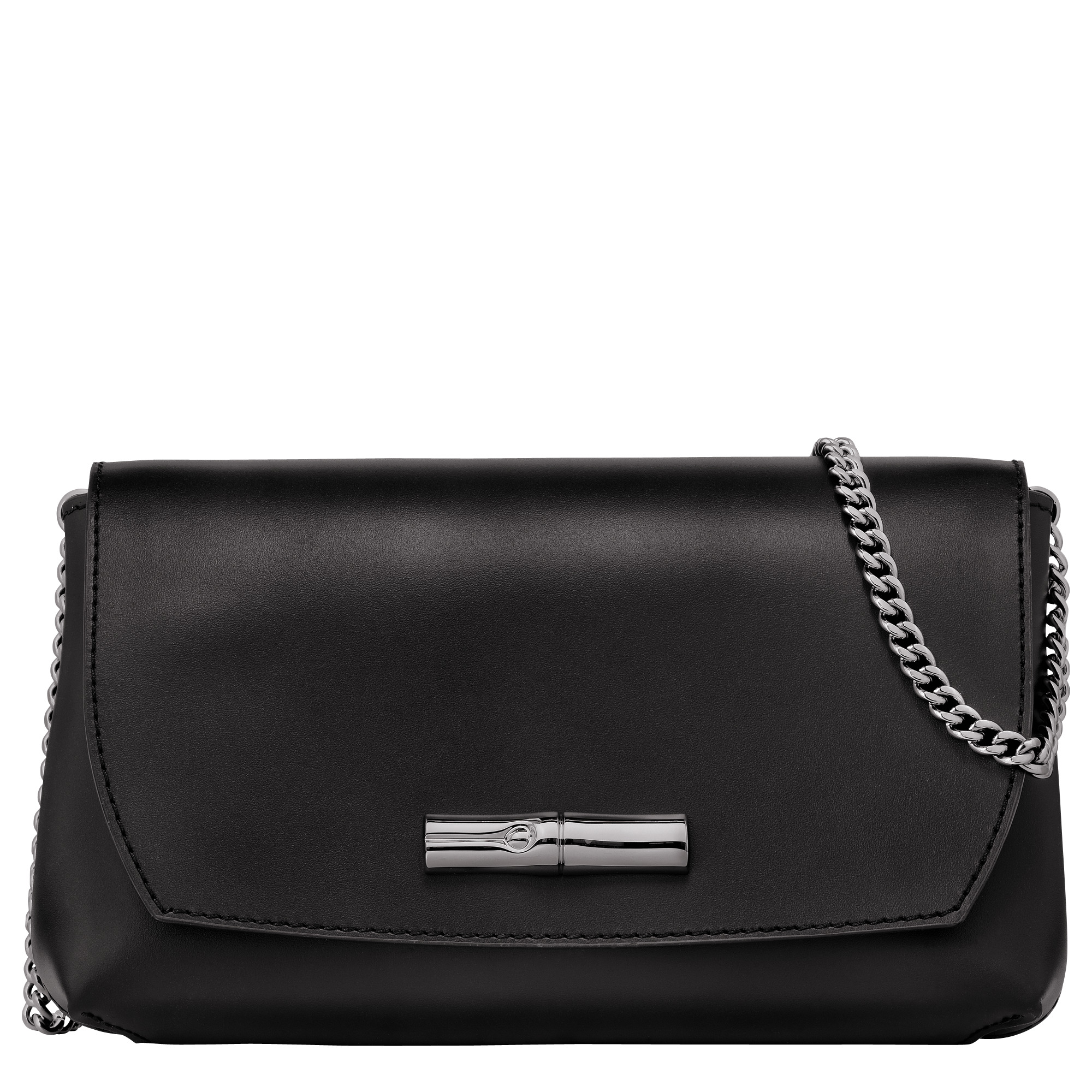 Roseau Clutch Black - Leather - 1