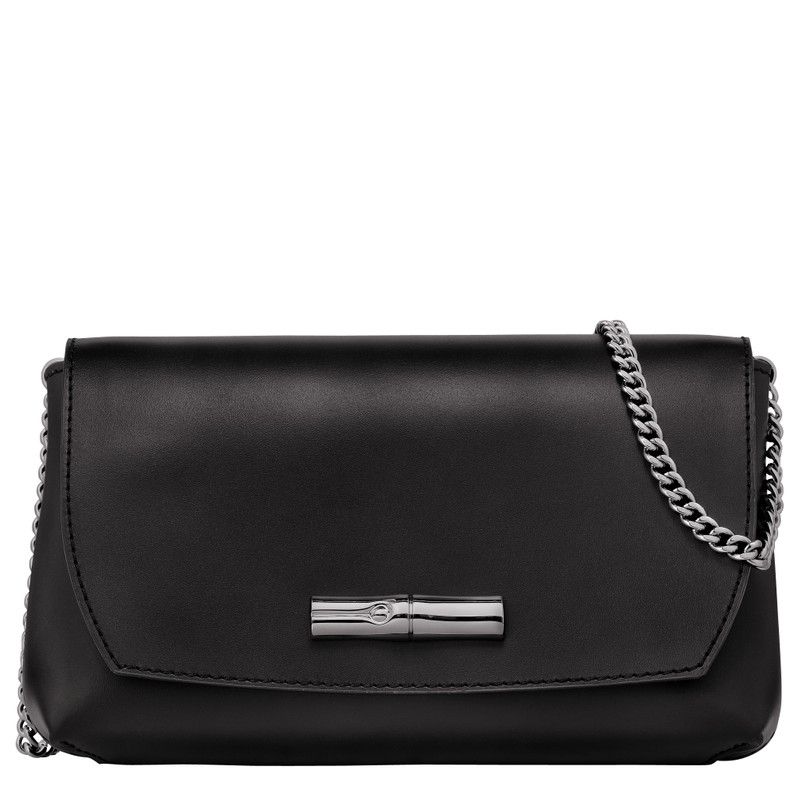 Roseau Clutch Black - Leather 1