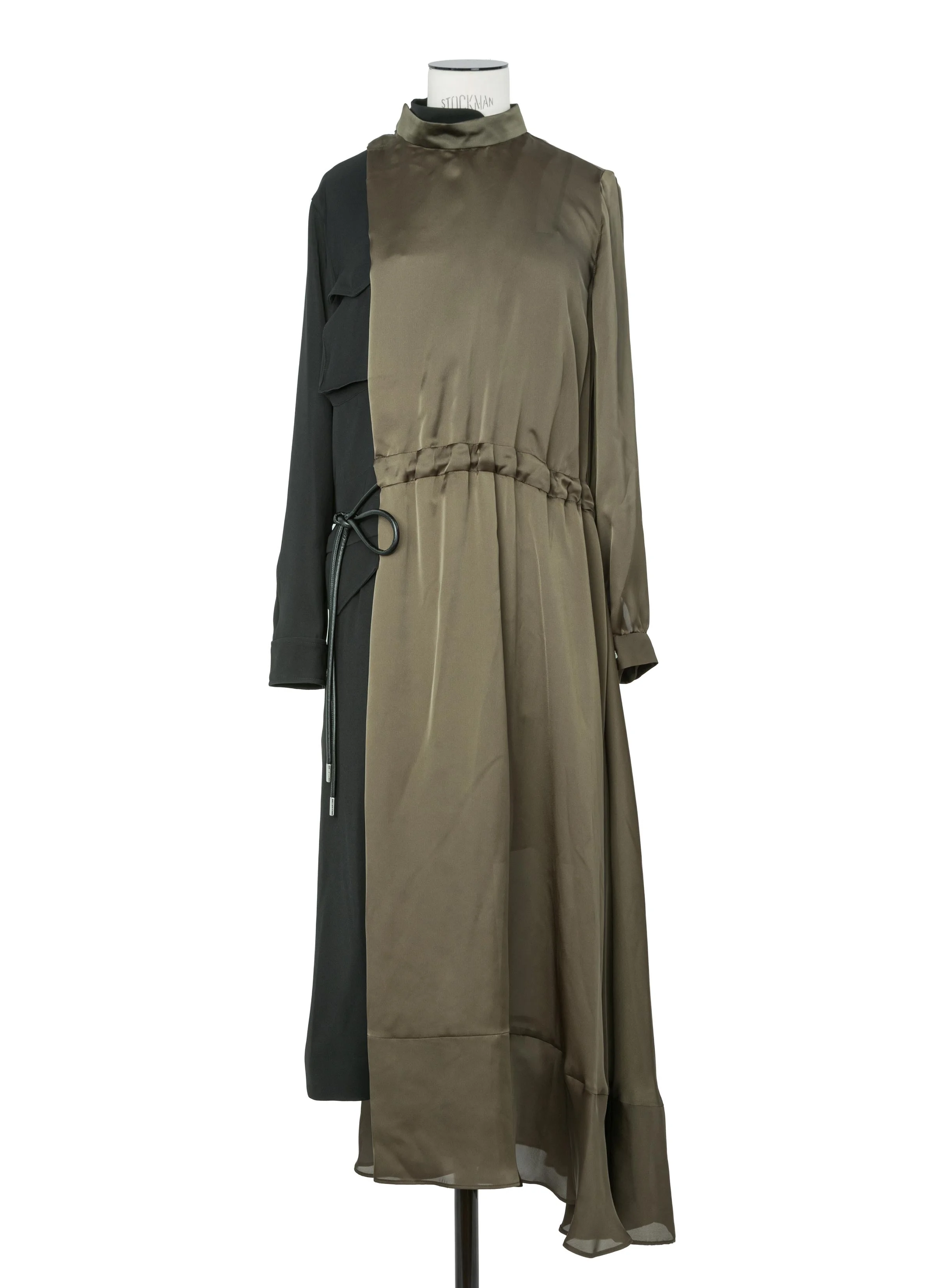 Crepe Back Satin x Satin Dress - 1
