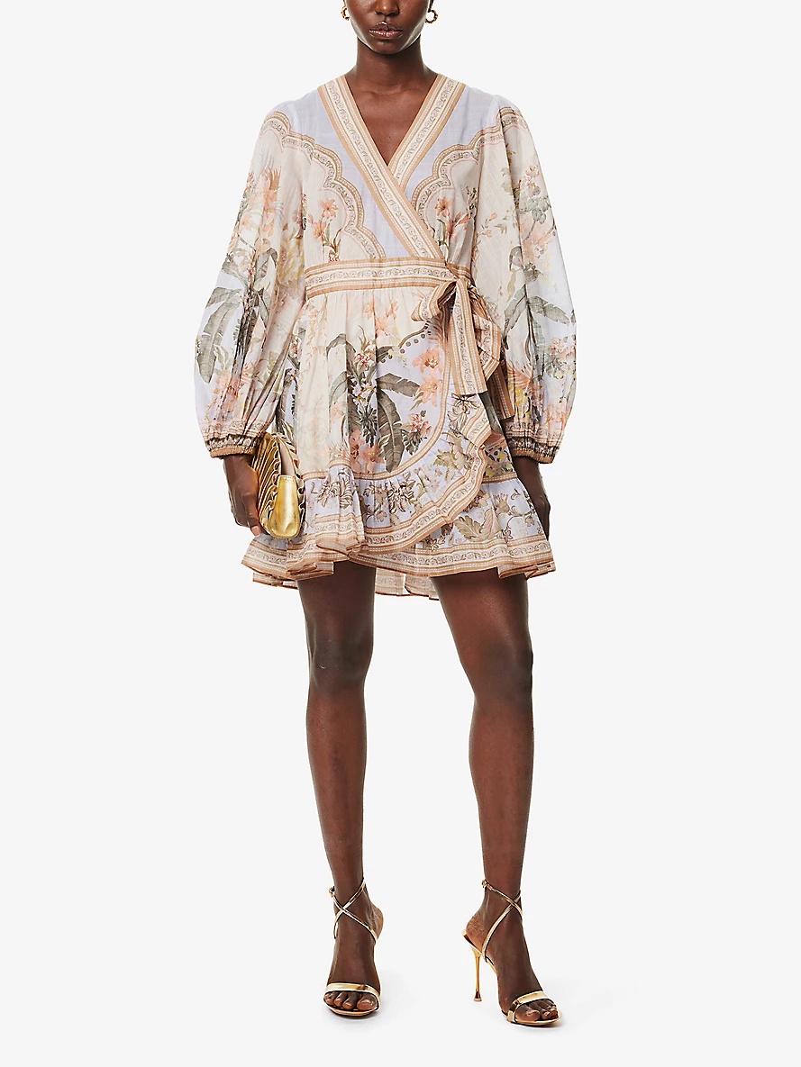 【Zimmermann】WYLIE MINI WRAP FRILL DRESS ラップ ミニドレス Zimmermann Wylie Mini Wrap Frill Dress – Ellie Belle