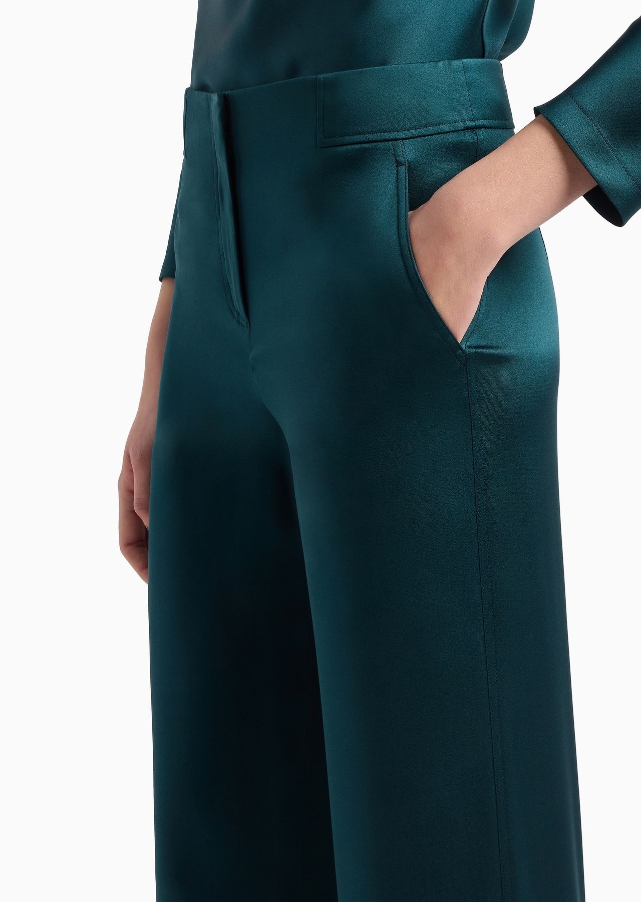 Loose-fitting trousers in double silk-satin - 5