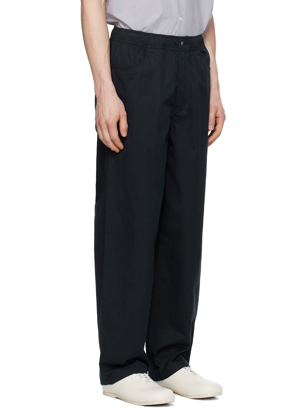 Navy Ragnar Fine Broken Twill Trousers - 2