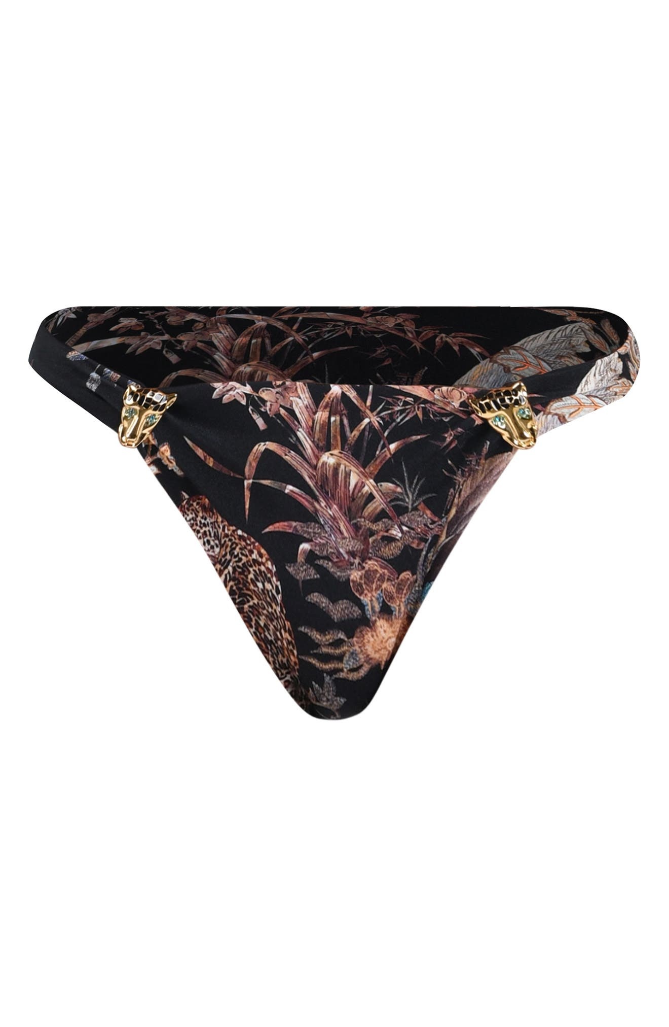 L'AGENCE Jean Jungle Scoop Bikini Bottoms in Black at Nordstrom - 3