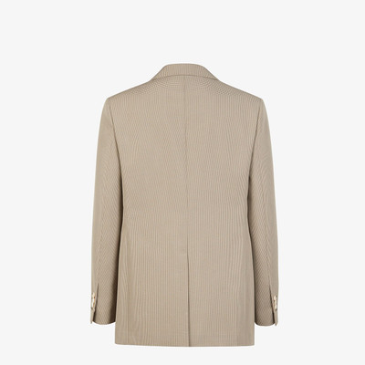 FENDI Beige cotton blazer outlook