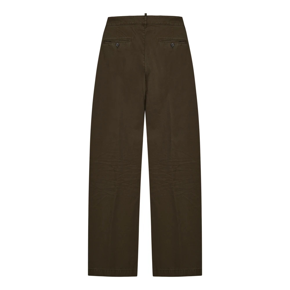BROWN RIPPED COTTON TROUSERS AW24 - 2