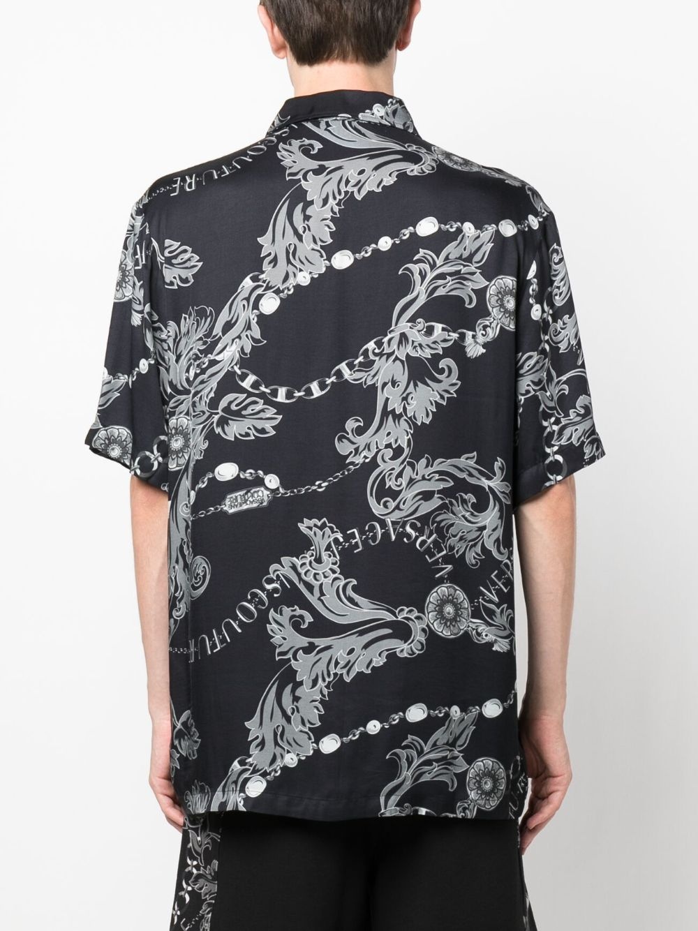 Barocco-print short-sleeve shirt - 4