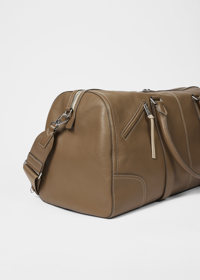Brown Leather Duffle Bag 5