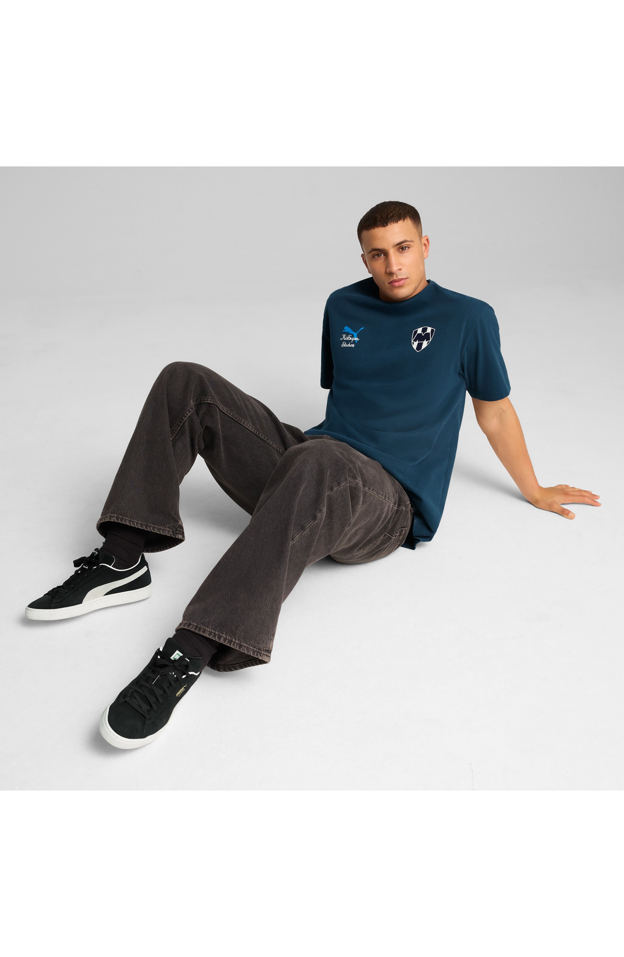 PUMA x KidSuper MTY Cotton Graphic T-Shirt in Deep Navy-Puma White at Nordstrom - 7