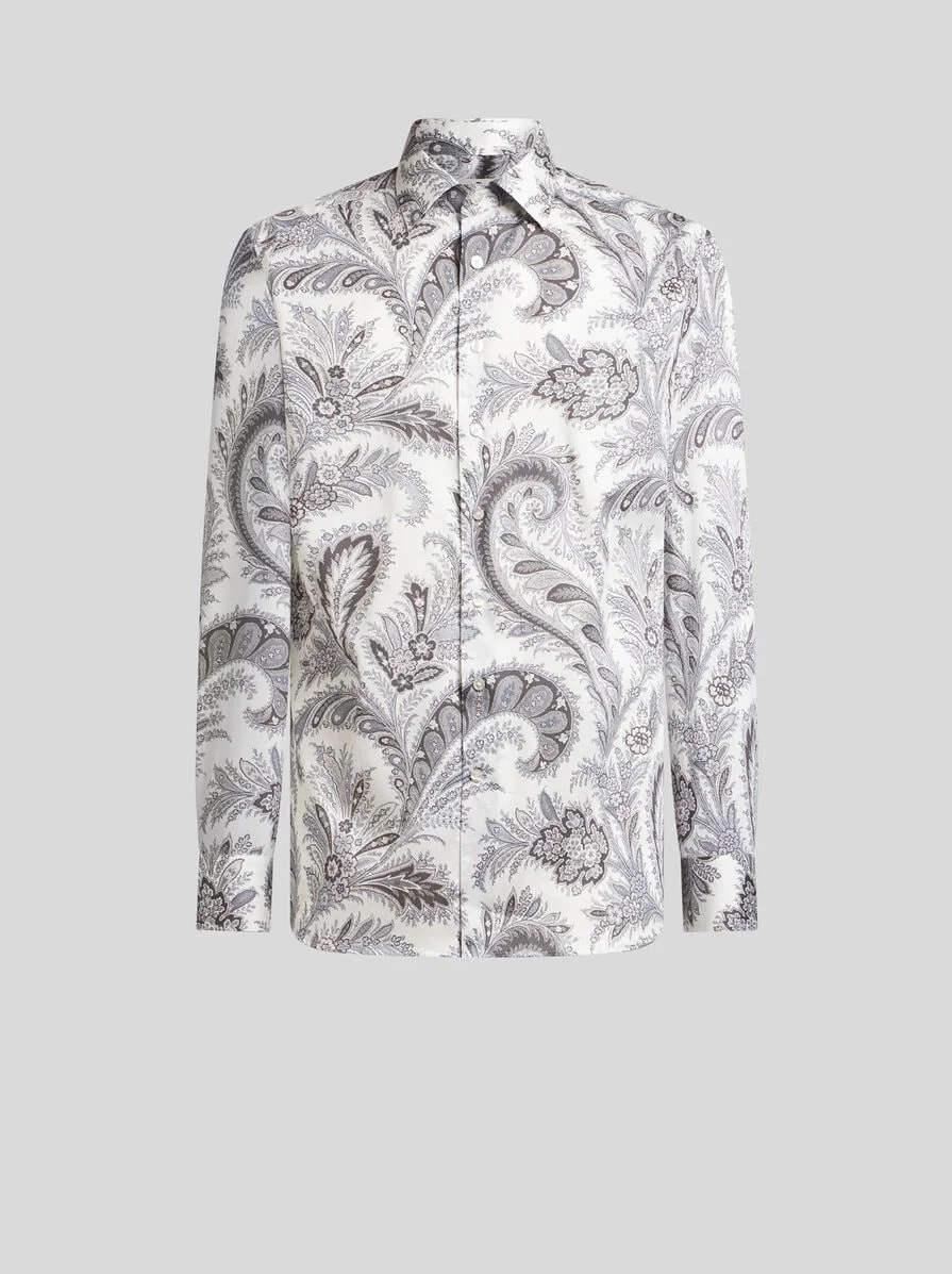 FLORAL PAISLEY COTTON SHIRT - 1